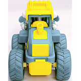 Blue - Yellow Pastel Shade Soft Excavator Truck Construction Vehicles for Kids Pretend Trucks Play Set Building Vehicles Engineering Toys for 3+ Years