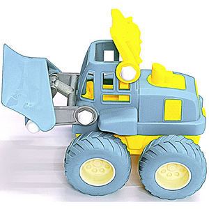 Blue - Yellow Pastel Shade Soft Excavator Truck Construction Vehicles for Kids Pretend Trucks Play Set Building Vehicles Engineering Toys for 3+ Years