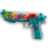 Gear Light Guns of 2 colors - Blue and Red, for both Boys and Girls of 3+ Age Kids, Electronic Musical Toy, Vibration, Flashing Lights, Battery Shooting Pistol Toy